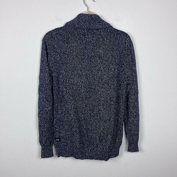 Barney Cools Sweater Mens Small Cabin Shawl Cardigan Button Grandpa Blue - Picture 2 of 11